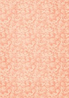 an orange and beige wallpaper with small leaves on the top, in shades of pink