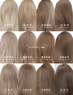 Cool Light Hair Color, Blonde Hair Scale, Cool Tone Beige Hair, Ash Toned Hair, Hair Dye For Cool Skin Tones, Oatmeal Hair Color, Korean Hair Color 2024 Trends, Cold Undertone Hair Color, Milk Tea Blonde Hair Color