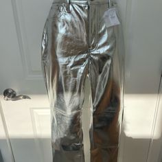 Brand New. Never Worn. Silver Style Jeans. Pockets In Front And Back. Gap. Size 30/10 Chic High Rise Gap Bottoms, Metallic Full Length Bottoms For Spring, Gap Spring Pants, Gap Spring Full-length Pants, Gap Spring Full Length Pants, Spring Gap Pants, Trendy High Rise Gap Pants, Trendy High-rise Gap Pants, Metallic Straight Leg Pants For Spring