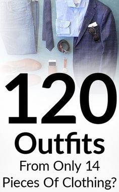 120 outfits. From just 14 pieces of clothing? A new outfit everyday for 4 months? Really? It is possible IF you focus on interchangeability in your wardrobe. What is an interchangeable wardrobe? An interchangeable wardrobe is when every piece of clothing in your closet works with n Interchangeable Wardrobe, Men's Capsule Wardrobe, Mens Wardrobe Essentials, How To Have Style, Outfit Everyday, Clothing Tips, Look Formal, Pieces Of Clothing, London Outfit