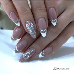 Finger Art, Classy Nail Designs, Christmas Gel Nails, Christmas Nails Acrylic, Elegant Nails, Bridal Nails