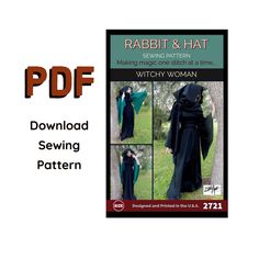 the pattern for rabbit and hat is shown with instructions to make it look like a witch