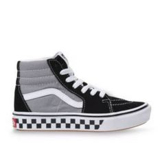 Keep it old school every step of the way with the classic Vans? SK8-Hi? skateboard shoes! Size: Toddler 2.5.  Color: Black.  Gender: unisex. Vans Lace-up Sneakers For School, Sporty Vans Skate Shoes For School, Sporty Vans Sneakers For School, Sporty School Sneakers By Vans, Vans Lace-up Skate Shoes For School, High-top Non-slip Skate Shoes For School, Vans Sporty Non-slip Sneakers, Sporty Non-slip Vans Sneakers, Gray High-top Sneakers For School