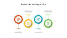 4 Step Process Flow Slide for Presentations Infographics Template, Step By Step