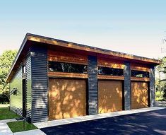 an image of a garage with two windows