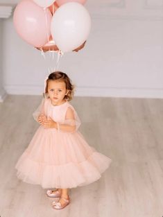 Easter Baby Girl Dress Blush Pink Dress for Toddlers Tulle | Etsy Fairy Photo Shoot, Tulle Draping, Long Sleeve Kids Dress, Pink Dresses For Kids, Pink Toddler Dress, Dress Blush Pink, Tutu Pink, Blush Pink Dress, Easter Dresses For Toddlers