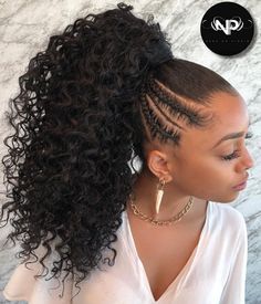 Cornrow Ponytail, Curly Hair Ponytail, French Braid Ponytail, Ponytail Updo, Ponytail Hairstyles Easy, Twist Ponytail