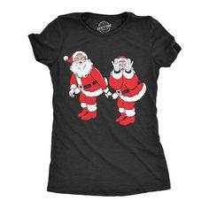 Santa is LITERALLY hitting the griddy.. Get into the holiday spirit and add a unique twist to your festive attire in a Crazy Dog T Shirt! We have all your Xmas gift buying needs from Christmas patterned socks, cozy Xmas hoodies, and punny Christmas tees or if simply love holiday cheer, our funny Christmas mugs are perfect for celebrating at your Holiday Office Party and make the perfect secret Santa or White Elephant presents! Do you love to get lost in the digital wonderland of hilarious memes, Holiday Crew Neck Pre-shrunk Top, Fitted Black Christmas Top, Fitted Black Top For Christmas, Holiday Tops With Funny Print And Short Sleeves, Fitted Novelty Tops With Graphic Print, New Year's Graphic Print Crew Neck Tops, New Year Graphic Print Crew Neck Tops, Funny Christmas Pre-shrunk Tops, Funny Holiday Crew Neck Top