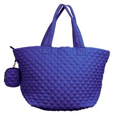 Alyssa Nylon Jumbo Quilted Tote Spacious and stylish nylon tote for everyday use or travel Quilted design adds sophistication Durable nylon material Multiple pockets and compartments, including zippered closure Keeps belongings secure and organized Comfortable shoulder straps for easy carrying Versatile design suitable for any occasion Dimension: W*D*H: 13 3/4 (bottom) × 9 7/8 × 14 1/4 Weight (lb.): 0.66 Blue Quilted Travel Bags, Nylon Tote Travel Bag With Zipper Pocket, Nylon Travel Tote Bag With Zipper Pocket, Casual Nylon Weekender Bag With Zipper Pocket, Nylon Tote Travel Bag With Pockets, Nylon Travel Tote Bag With Pockets, Blue Quilted Nylon Bags, Nylon Bag With Zipper Pocket For Weekend Trips, Blue Quilted Shoulder Bag For Travel