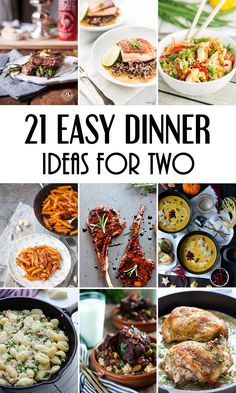 21 easy dinner ideas for two