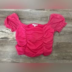 Crop Top Style Pink Shirt Size Medium, New With Tags Crop Top Style, Crop Top Shirt, Pink Crop Top, Style Tops, Style Pink, Crop Top Shirts, Pink Shirt, Dark Pink