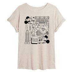 She will love showing off her style with this Disney's Mickey & Minnie Mouse Juniors' NYC Flowy Tee. © Disney FEATURES Short sleeves ScoopneckFIT & SIZING Oversized FitFABRIC & CARE Cotton/Polyester Machine wash Imported Size: Xxl. Color: Beig/Khaki. Gender: female. Age Group: kids. Pattern: Graphic. Graphic Material, Kids Pattern, Mickey Minnie Mouse, Disney Ladies, Boyfriend Tee, How To Show Love, Mickey Minnie, Mickey And Friends, Pattern Graphic