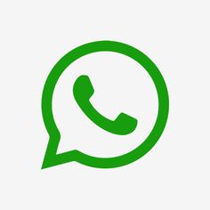 a green and white square icon with a phone in the speech bubble on top of it