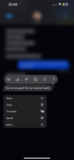 an iphone screen with the text you're so good for my mental health