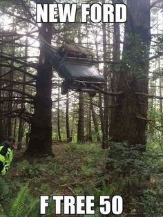 the facebook page shows an image of a tree house in the woods