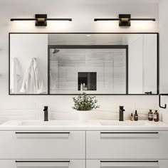 Experience an impressive blend of elegance and functionality with our Black and Gold Dimmable LED Vanity Light. Available in both 24" and 30" variants, this vanity light is meticulously crafted to suit your needs. The light's sleek black exterior is beautifully contrasted with a striking gold interior, presenting a dazzling and sophisticated aesthetic that is sure to elevate the look of any space. This fixture is more than just a lighting solution; it is a statement piece, also perfect for illum Black Bathroom Light Fixtures, Black Bathroom Light, Large Bathroom Mirrors, Black And Gold Bathroom, Vanity Light Bar, Black Vanity Light, Light Fixtures Bathroom Vanity, Led Bathroom Lights, Led Vanity Lights