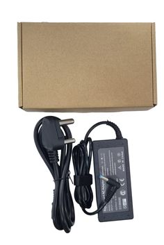 an open box with a charger and power cord