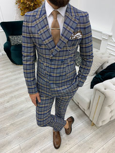 Style with cause Mens Fashion Classic, Mens Plaid, Formal Suits, Mens Fashion Suits, Casual Suit, Business Suit, Plaid Fashion