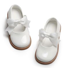 PRICES MAY VARY. LIGHTWEIGHT AND COMFY - Toddler little girl dress shoes featuring breathable lining and classic round-toed, anti-slip rubber sole and lightweight,kids will enjoy all-day comfort even after long time wear. VERSATILE FASHION ITEM - Designed with cute bow on the strap ,flower girl shoes go well with all kinds of dresses, suitable for parties, weddings, school performances,graduation, or leisure daily wear CONVENIENT MARY JANE STYLE - Hook and Loop Design makes this girl flats easy Toddler School Uniforms, Mary Jane Dress, Uniform Shoes, School Uniform Shoes, Shoes For Wedding, Pink Wedding Ideas, Flower Girl Shoes, Girls Dress Shoes, Girls Flats