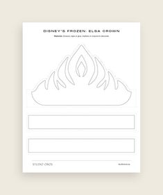 disney's frozen princess crown activity sheet