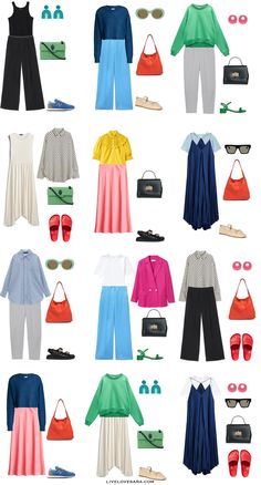 How to Bring Dopamine Dressing into a Summer Capsule Wardrobe - livelovesara Outfits Colorful, Capsule Wardrobe Casual, Spring Summer Capsule Wardrobe, Colorful Wardrobe, Vibrant Outfits, Colour Combinations Fashion, Color Combos Outfit, Dopamine Dressing, Capsule Wardrobe Outfits