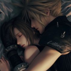 an image of a couple sleeping in bed together