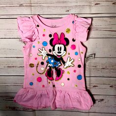 Disney Girls Minnie Mouse Graphic Shirt Disney Minnie Mouse Pink T-shirt, Disney Minnie Mouse Summer Tops, Cute Pink Minnie Mouse T-shirt, Disney Pink Minnie Mouse T-shirt, Casual Pink Minnie Mouse Top, Cotton Minnie Mouse Shirt With Short Sleeves, Pink Cotton Minnie Mouse Tops, Fun Pink Minnie Mouse Top, Playful Minnie Mouse Short Sleeve Top