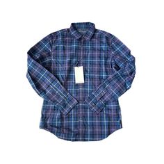 Calvin Klein Jeans Mens Blue Purple Plaid Button Down Sz M New Brand New With Tags, Never Worn Features: Shirt Size: Mens M Casual Long Sleeve Purple Shirt, Casual Purple Long Sleeve Shirt, Purple Shirt With Relaxed Fit And Buttons, Purple Shirt With Buttons And Relaxed Fit, Purple Relaxed Fit Shirt For Workwear, Purple Relaxed Fit Shirt With Buttons, Purple Relaxed Fit Shirt For Work, Purple Long Sleeve Shirt With Button Closure, Purple Top With Spread Collar And Button Closure