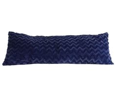 the blue chevroned velvet pillow is shown on a white background with a black border