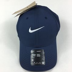 Nike Golf Dri Fit Legacy 91 Navy Blue Adjustable Hat DH1641-419 NEW Sporty Navy Fitted Hat For Sports, Breathable Navy Sports Hat, Dark Blue Nike Hat, Adjustable Navy Six-panel Fitted Hat, Navy Six-panel Fitted Hat For Sports, Tactical Boots, Golf Hats, Nike Golf, Adjustable Hat