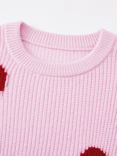 Details: Dreamy sweet pink coloured heart jumper Scattered irregular love heart pattern, red and pink clashing colours Loose oversize fit Materials & Care: Body pink parts: Cashmere 100%Main body red parts: Nylon 36.5%, Mohair 29.4%, Lambswool 26.7%, Spandex 7.4% Non-washable, gentle dry cleaning Do not bleach Size & Fit: Model is 5'7", Bust 32, Waist 24, Hips 35, wearing a size S Item #: JM4KT03 Red Heart Print Sweater For Valentine's Day, Pink Heart Sweater For Spring, Pink Heart Print Sweater For Valentine's Day, Trendy Red Heart Sweater, Red Heart-shaped Valentine's Day Sweater, Pink Heart Print Crew Neck Sweater, Pink Crew Neck Sweater With Heart Graphic, Pink Crew Neck Sweater For Valentine's Day, Casual Pink Heart-shaped Sweater