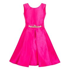 Aurora Fancy Dress for Girls | shopDisney Snow White Fancy Dress, Disney Dress Up, Tulle Underskirt, Royal Ball, Aurora Dress, Fancy Dress Party, Box Pleat Skirt, Hot Pink Dresses, Organza Dress