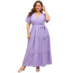 Elevate your summer wardrobe with the WhizMax Women's Plus Size V-Neck Wrap Maxi Dress. This elegant dress is designed to flatter with its high waist and ruffle detailing, ensuring a graceful silhouette for any occasion.

- Gender: Female
- Age Group: Adult
- Product Type: Maxi Dress
- Features: V-neck, wrap design, high waist, ruffle details, includes a belt

Perfect for casual outings or dressier events, this versatile piece promises both comfort and style. The wrap design offers an adjustable Summer Casual Dress, Belted Wrap Dress, Plus Size Summer Dresses, Boho Dresses Long, Wrap Maxi Dress, Half Sleeve Dresses, Sleeveless Dress Summer, Pregnancy Maxi Dress, Midi Dress Summer