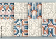 the front and back covers of an abstract pattern