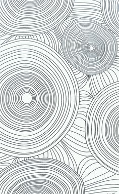 black and white circles are arranged in an abstract pattern