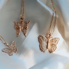 Just like the butterfly, you must leave the old behind to begin anew and soar. Give her the gift of wings with this beautiful butterfly necklace. DETAILS - 14k yellow gold butterfly VARIATIONS If you require any variation of this style (a different style chain, longer chain, etc.) feel free to message us. We will do our best to accommodate you. Additional costs may apply depending on the variation. POLICY We do accept returns on this item minus a $25 restocking fee. Return shipping is the respon Yellow Gold Butterfly Necklace With Butterfly Clasp, Fine Jewelry Rose Gold Butterfly Charm, Yellow Gold Butterfly Necklace With Adjustable Chain, Fine Jewelry Butterfly Charm Necklace, Rose Gold Butterfly Fine Jewelry, Fine Jewelry Butterfly-shaped Yellow Gold Jewelry, Gold Plated Butterfly Charm Jewelry, Fine Jewelry Yellow Gold Butterfly, 14k Gold Butterfly Charm Pendant Necklace