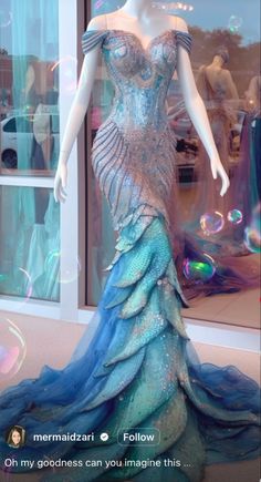 Beaded Mermaid Dress, Fairytale Wedding Dress, Dress Everyday, Beaded Mermaid, Ariel Dress, Fantasy Dresses, Fantasy Gowns, Fairytale Dress, Fantasy Dress