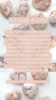 https://stonesbyhaille.etsy.com Flower Agate Crystal Meaning, Spell Jar Recipes, Agate Crystal Meaning, Crystals For Beginners, Beginner Witch, Flower Agate Crystal, Agate Meaning, Jar Recipes, Roanoke Virginia