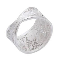 Handcrafted Fine Silver Filigree Ring - Paisley Shine | NOVICA Electronics Jewelry, Filigree Ring, Sea Glass Jewelry, Silver Filigree, Jewelry Packaging, Free Jewelry, Fine Silver, Silver Bracelets, Sterling Silver Bracelets