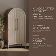 an advertisement for handcrafted elegance artistry, craftsmanship, and timeless design unit