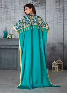 Dark sea Green Arabic Wedding Moroccan women kaftan dress Size: Women : XS to 6X Custom Size: Send your Measurement (please check the size chart attached at the end gallery image of this product. Please Select Your Regular Dress size.) Stitching Type:Stitched Quality: Best Quality.we are not compromise with quality.our quality checker department check quality. Shipping: Worldwide Shipping. 8 - 10 Working Days. depends your location. Color/Colour Available: Blue Kaftan Dress,Red Caftan,Yellow Mor Gold Maxi Length Kaftan For Festive Occasions, Festive Gold Maxi Length Kaftan, Gold Bohemian Kaftan For Party, Gold Maxi Length Abaya For Festive Occasion, Gold Bohemian Maxi Dress For Festive Occasions, Festive Gold Thobe For Festivals, Traditional Drape Kaftan With Gold Embroidery For Eid, Long Kaftan With Gold Embroidery For Festivals, Gold Bohemian Kaftan For Wedding