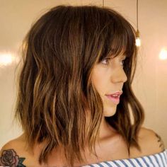 Sliced Lob Hairstyle with Bangs Textured Lob Curtain Bangs, Long A Line With Bangs, Lob With Fringe Fine Hair, Angled Lob With Bangs, Choppy Lob With Bangs, Shaggy Lob With Bangs Shoulder Length, Short Lob With Bangs, Long Bob With Bangs Round Face, Wavy Lob With Bangs