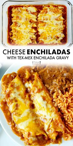 cheese enchiladas with tex - mex enchilada gravy