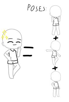 how to draw cartoon character poses step by step