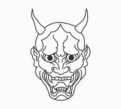 an image of a demon mask with horns