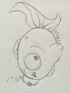 a drawing of a fish with the words happy on it's face and tail