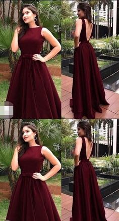 Burgundy Prom Dress Long, High Neck Prom Dress, Prom Dresses 2019, Prom Dresses Sleeveless, Burgundy Prom Dress, Backless Prom Dresses, A Line Prom Dresses, Satin Prom Dress, Long Prom Dress