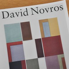 the cover of david noyros's book, with an image of squares and rectangles