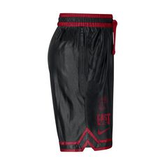 Take to the court in the breathable comfort of these lightweight Miami HEAT shorts. With squad colors and logo details on a roomy design, they show your team allegiance while letting you move freely as you pick, roll and shoot.Nike Dri-FIT technology moves sweat away from your skin for quicker evaporation, helping you stay dry and comfortable.Knit jersey fabric feels soft and smooth. Elastic waistband with drawcord Side pockets 100% polyester Machine wash Imported Black Athletic Shorts For Basketball Season, Black Sportswear Bottoms For Basketball, Black Athleisure Bottoms For Basketball, Nike Basketball Athletic Shorts With Moisture-wicking, Nike Moisture-wicking Athletic Shorts For Basketball, Black Sporty Basketball Bottoms, Black Sporty Athletic Shorts For Basketball, Sporty Black Bottoms For Basketball, Casual Black Athletic Shorts For Basketball