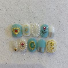 Nail Korean, Korean Nails, Short Nails, Nails Inspiration, Pretty Nails, Cute Nails, Press On Nails